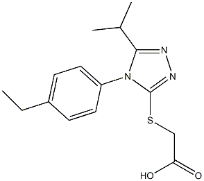2-{[4-(4-ethylphenyl)-5-(propan-2-yl)-4H-1,2,4-triazol-3-yl]sulfanyl}acetic acid Structure