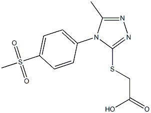 2-{[4-(4-methanesulfonylphenyl)-5-methyl-4H-1,2,4-triazol-3-yl]sulfanyl}acetic acid 구조식 이미지