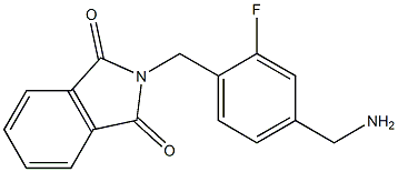 2-{[4-(aminomethyl)-2-fluorophenyl]methyl}-2,3-dihydro-1H-isoindole-1,3-dione 구조식 이미지