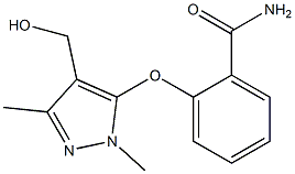 2-{[4-(hydroxymethyl)-1,3-dimethyl-1H-pyrazol-5-yl]oxy}benzamide 구조식 이미지