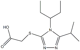 2-{[4-(pentan-3-yl)-5-(propan-2-yl)-4H-1,2,4-triazol-3-yl]sulfanyl}acetic acid Structure