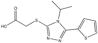 2-{[4-(propan-2-yl)-5-(thiophen-2-yl)-4H-1,2,4-triazol-3-yl]sulfanyl}acetic acid Structure