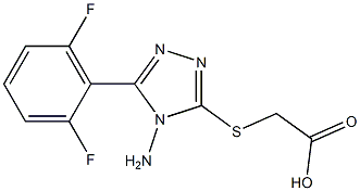 2-{[4-amino-5-(2,6-difluorophenyl)-4H-1,2,4-triazol-3-yl]sulfanyl}acetic acid Structure