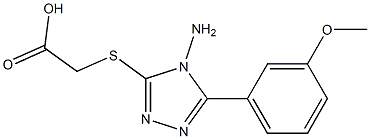 2-{[4-amino-5-(3-methoxyphenyl)-4H-1,2,4-triazol-3-yl]sulfanyl}acetic acid 구조식 이미지