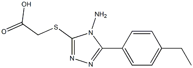 2-{[4-amino-5-(4-ethylphenyl)-4H-1,2,4-triazol-3-yl]sulfanyl}acetic acid 구조식 이미지