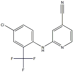 2-{[4-chloro-2-(trifluoromethyl)phenyl]amino}pyridine-4-carbonitrile Structure