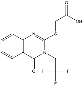 2-{[4-oxo-3-(2,2,2-trifluoroethyl)-3,4-dihydroquinazolin-2-yl]sulfanyl}acetic acid 구조식 이미지