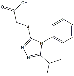 2-{[4-phenyl-5-(propan-2-yl)-4H-1,2,4-triazol-3-yl]sulfanyl}acetic acid 구조식 이미지