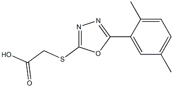 2-{[5-(2,5-dimethylphenyl)-1,3,4-oxadiazol-2-yl]sulfanyl}acetic acid Structure