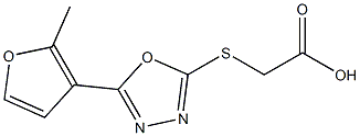 2-{[5-(2-methylfuran-3-yl)-1,3,4-oxadiazol-2-yl]sulfanyl}acetic acid 구조식 이미지