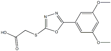 2-{[5-(3,5-dimethoxyphenyl)-1,3,4-oxadiazol-2-yl]sulfanyl}acetic acid Structure