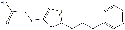 2-{[5-(3-phenylpropyl)-1,3,4-oxadiazol-2-yl]sulfanyl}acetic acid 구조식 이미지