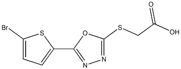 2-{[5-(5-bromothiophen-2-yl)-1,3,4-oxadiazol-2-yl]sulfanyl}acetic acid Structure