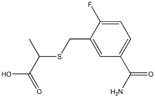 2-{[5-(aminocarbonyl)-2-fluorobenzyl]thio}propanoic acid 구조식 이미지