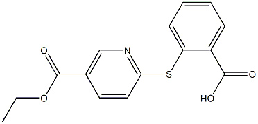 2-{[5-(ethoxycarbonyl)pyridin-2-yl]sulfanyl}benzoic acid 구조식 이미지