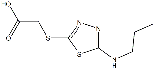 2-{[5-(propylamino)-1,3,4-thiadiazol-2-yl]sulfanyl}acetic acid Structure