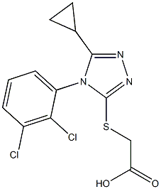 2-{[5-cyclopropyl-4-(2,3-dichlorophenyl)-4H-1,2,4-triazol-3-yl]sulfanyl}acetic acid 구조식 이미지