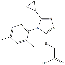 2-{[5-cyclopropyl-4-(2,4-dimethylphenyl)-4H-1,2,4-triazol-3-yl]sulfanyl}acetic acid 구조식 이미지