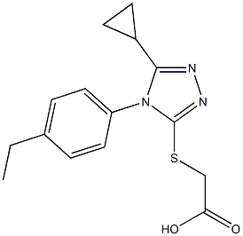 2-{[5-cyclopropyl-4-(4-ethylphenyl)-4H-1,2,4-triazol-3-yl]sulfanyl}acetic acid 구조식 이미지