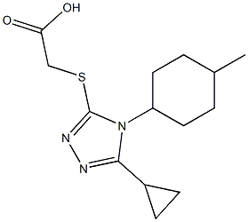 2-{[5-cyclopropyl-4-(4-methylcyclohexyl)-4H-1,2,4-triazol-3-yl]sulfanyl}acetic acid Structure