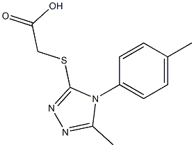 2-{[5-methyl-4-(4-methylphenyl)-4H-1,2,4-triazol-3-yl]sulfanyl}acetic acid 구조식 이미지