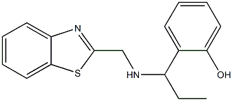 2-{1-[(1,3-benzothiazol-2-ylmethyl)amino]propyl}phenol 구조식 이미지
