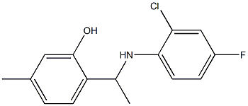 2-{1-[(2-chloro-4-fluorophenyl)amino]ethyl}-5-methylphenol 구조식 이미지