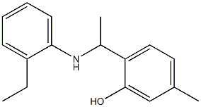 2-{1-[(2-ethylphenyl)amino]ethyl}-5-methylphenol 구조식 이미지