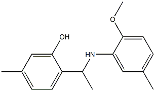 2-{1-[(2-methoxy-5-methylphenyl)amino]ethyl}-5-methylphenol 구조식 이미지