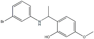 2-{1-[(3-bromophenyl)amino]ethyl}-5-methoxyphenol 구조식 이미지