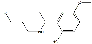 2-{1-[(3-hydroxypropyl)amino]ethyl}-4-methoxyphenol Structure