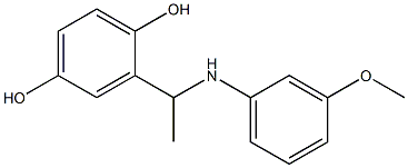 2-{1-[(3-methoxyphenyl)amino]ethyl}benzene-1,4-diol 구조식 이미지