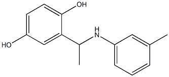 2-{1-[(3-methylphenyl)amino]ethyl}benzene-1,4-diol Structure