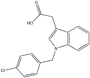 2-{1-[(4-chlorophenyl)methyl]-1H-indol-3-yl}acetic acid Structure