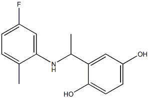 2-{1-[(5-fluoro-2-methylphenyl)amino]ethyl}benzene-1,4-diol 구조식 이미지