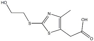2-{2-[(2-hydroxyethyl)sulfanyl]-4-methyl-1,3-thiazol-5-yl}acetic acid 구조식 이미지