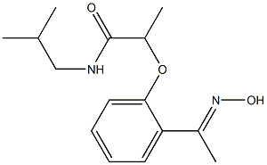 2-{2-[1-(hydroxyimino)ethyl]phenoxy}-N-(2-methylpropyl)propanamide Structure