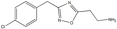 2-{3-[(4-chlorophenyl)methyl]-1,2,4-oxadiazol-5-yl}ethan-1-amine 구조식 이미지