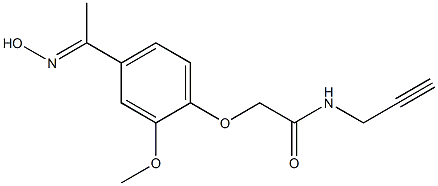 2-{4-[(1E)-N-hydroxyethanimidoyl]-2-methoxyphenoxy}-N-prop-2-ynylacetamide Structure