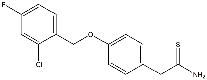 2-{4-[(2-chloro-4-fluorophenyl)methoxy]phenyl}ethanethioamide Structure