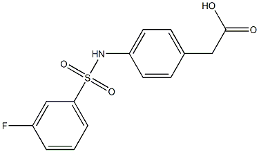 2-{4-[(3-fluorobenzene)sulfonamido]phenyl}acetic acid 구조식 이미지