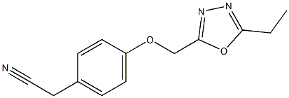 2-{4-[(5-ethyl-1,3,4-oxadiazol-2-yl)methoxy]phenyl}acetonitrile 구조식 이미지