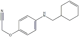 2-{4-[(cyclohex-3-en-1-ylmethyl)amino]phenoxy}acetonitrile 구조식 이미지