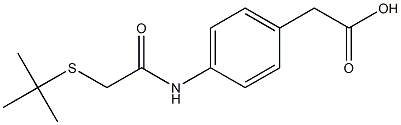 2-{4-[2-(tert-butylsulfanyl)acetamido]phenyl}acetic acid 구조식 이미지