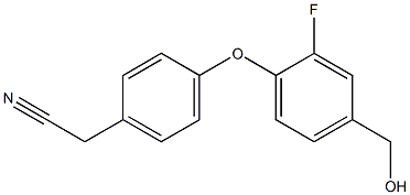 2-{4-[2-fluoro-4-(hydroxymethyl)phenoxy]phenyl}acetonitrile Structure