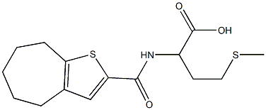 2-{4H,5H,6H,7H,8H-cyclohepta[b]thiophen-2-ylformamido}-4-(methylsulfanyl)butanoic acid Structure