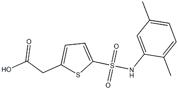 2-{5-[(2,5-dimethylphenyl)sulfamoyl]thiophen-2-yl}acetic acid Structure