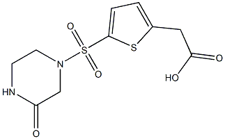 2-{5-[(3-oxopiperazine-1-)sulfonyl]thiophen-2-yl}acetic acid 구조식 이미지