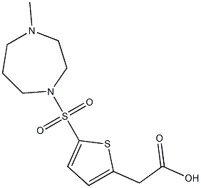 2-{5-[(4-methyl-1,4-diazepane-1-)sulfonyl]thiophen-2-yl}acetic acid Structure