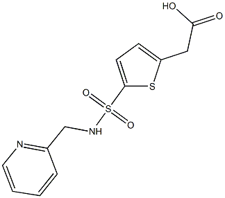 2-{5-[(pyridin-2-ylmethyl)sulfamoyl]thiophen-2-yl}acetic acid Structure